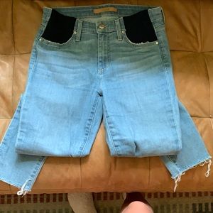 Joe’s raw hem maternity jeans